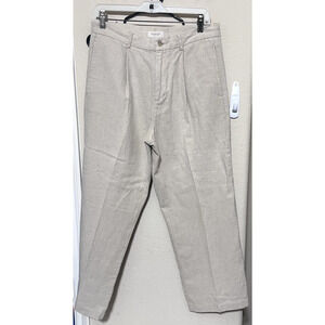 British India linen blend pants womens sz 10/30 Traveller Chino pleated trousers